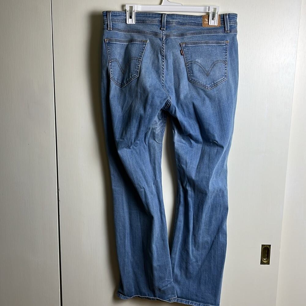 Levi’s Curvy 529 Boot Cut Jeans Light Blue Acid Wash 16 - Picture 7 of 9
